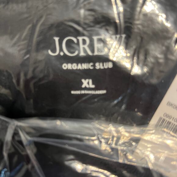 NWT J. Crew Black Slim-Fit Organic Slub Cotton Crewneck T-Shirt - Picture 5 of 8